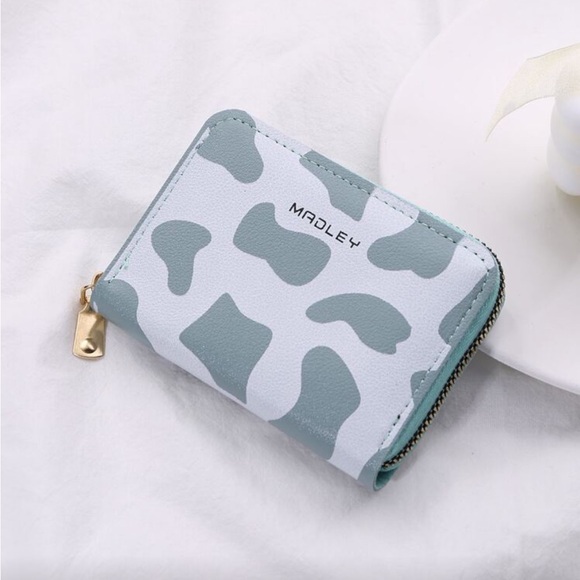 Handbags - ⚠️Clearance Blue Cow Print Wallet